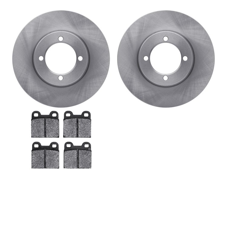 6602-22009 Brake Rotors w/5000 Euro Ceramic Brake Pads, 1967-1971 Opel, Position: Front