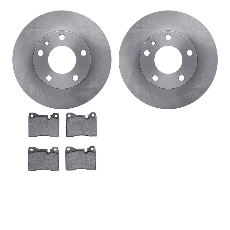 6602-31051 Brake Rotors w/5000 Euro Ceramic Brake Pads, 1976-1976 BMW, Position: Front