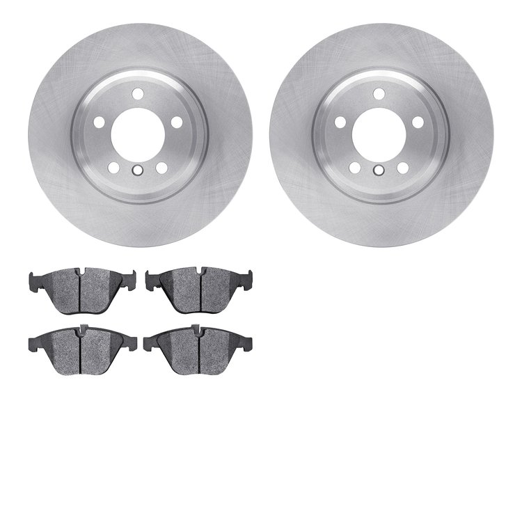 6602-31203 Brake Rotors w/5000 Euro Ceramic Brake Pads, 2002-2008 BMW, Position: Front