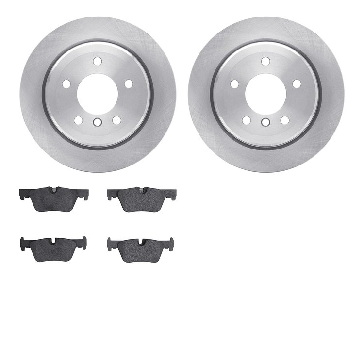 6602-31277 Brake Rotors w/5000 Euro Ceramic Brake Pads, 2013-2013 BMW, Position: Rear