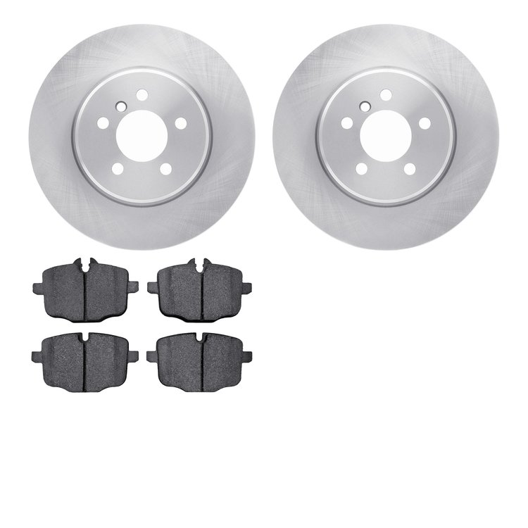 6602-31360 Brake Rotors w/5000 Euro Ceramic Brake Pads, 2011-2019 BMW, Position: Rear