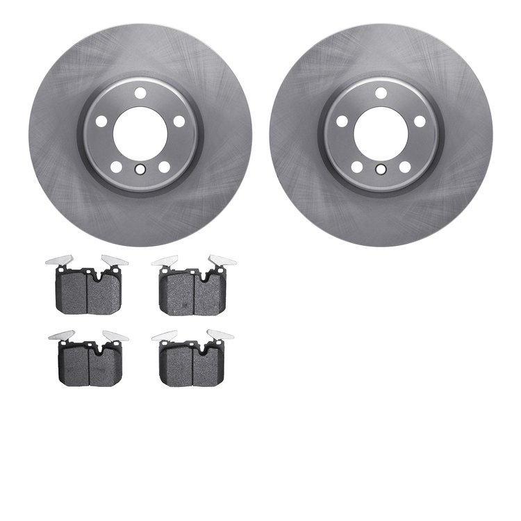 6602-31368 Brake Rotors w/5000 Euro Ceramic Brake Pads, 2012-2021 BMW, Position: Front