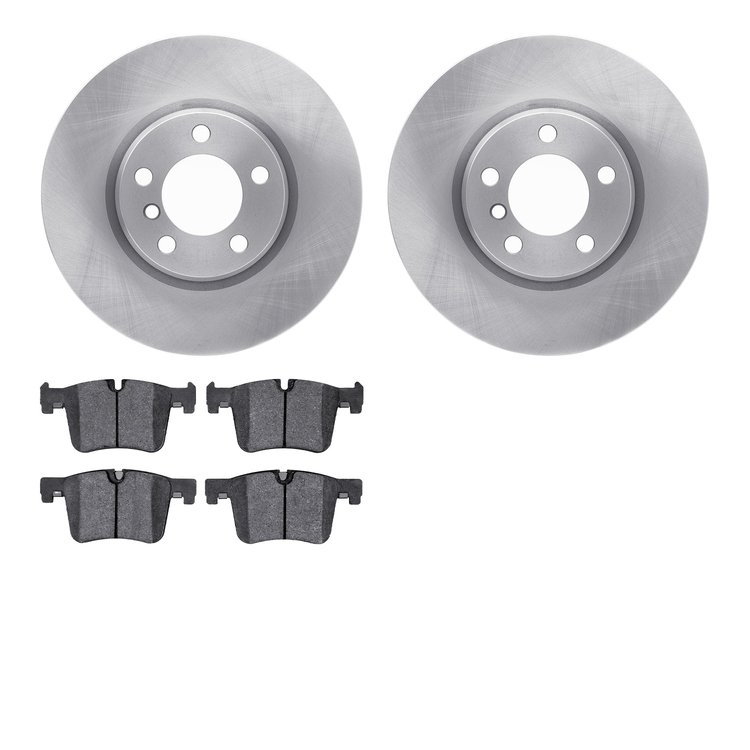 6602-31397 Brake Rotors w/5000 Euro Ceramic Brake Pads, 2012-2018 BMW, Position: Front
