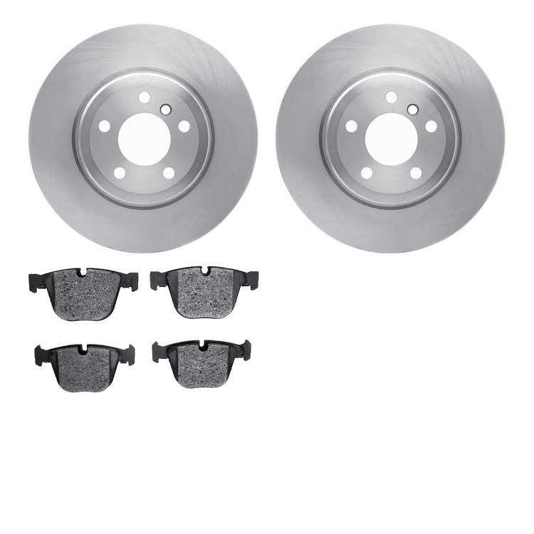 6602-31437 Brake Rotors w/5000 Euro Ceramic Brake Pads, 2007-2019 BMW, Position: Rear
