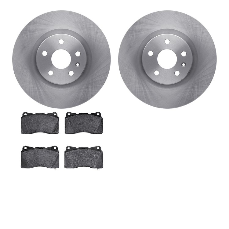 6602-45039 Brake Rotors w/5000 Euro Ceramic Brake Pads, 2013-2019 GM, Position: Front