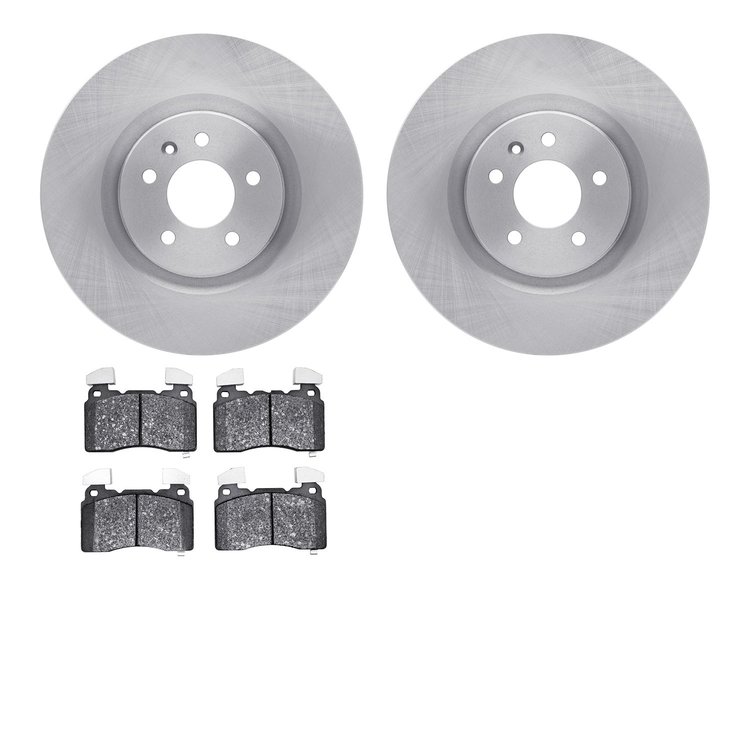 6602-46087 Brake Rotors w/5000 Euro Ceramic Brake Pads, 2016-2016 GM, Position: Front