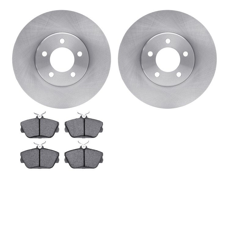 6602-54007 Brake Rotors w/5000 Euro Ceramic Brake Pads, 1993-2007 Ford/Lincoln/Mercury/Mazda, Position: Front