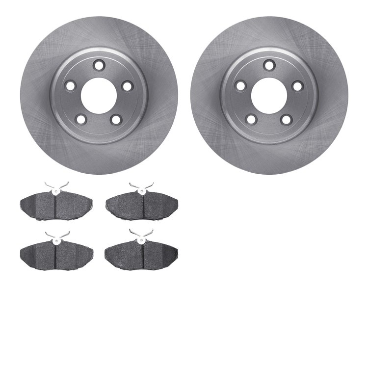 6602-54027 Brake Rotors w/5000 Euro Ceramic Brake Pads, 2003-2005 Jaguar, Position: Rear