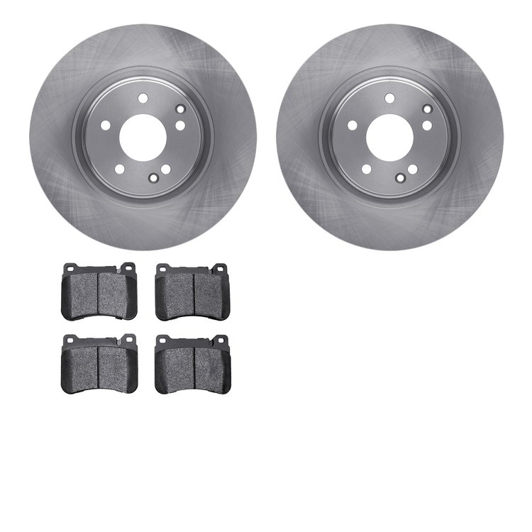 6602-63263 Brake Rotors w/5000 Euro Ceramic Brake Pads, 2006-2007 Mercedes-Benz, Position: Front