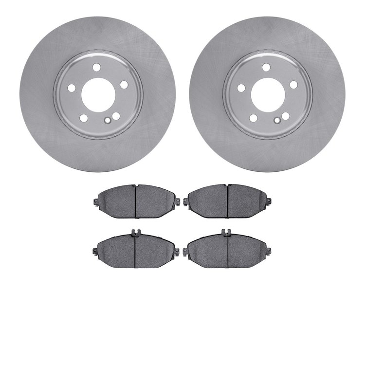 6602-63313 Brake Rotors w/5000 Euro Ceramic Brake Pads, Fits Select Mercedes-Benz, Position: Front