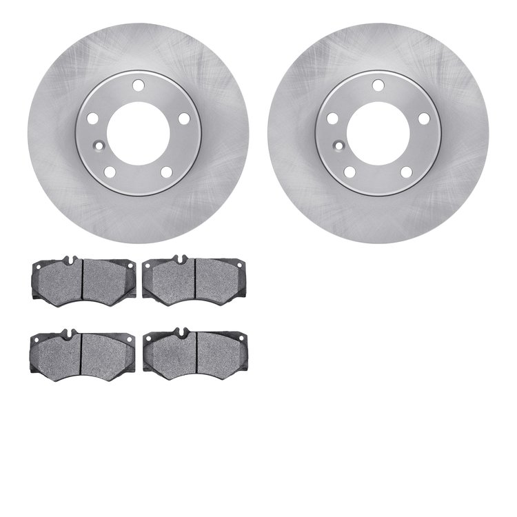 6602-63347 Brake Rotors w/5000 Euro Ceramic Brake Pads, 2002-2008 Mercedes-Benz, Position: Front
