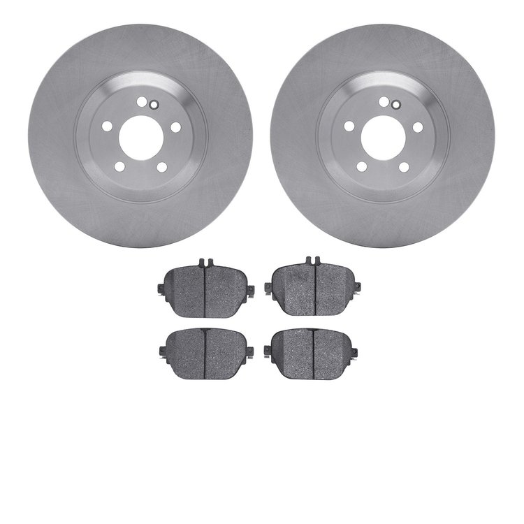 6602-63416 Brake Rotors w/5000 Euro Ceramic Brake Pads, 2017-2018 Mercedes-Benz, Position: Rear