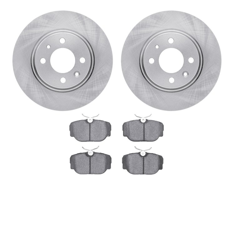 6602-65015 Brake Rotors w/5000 Euro Ceramic Brake Pads, 1986-1986 GM, Position: Front