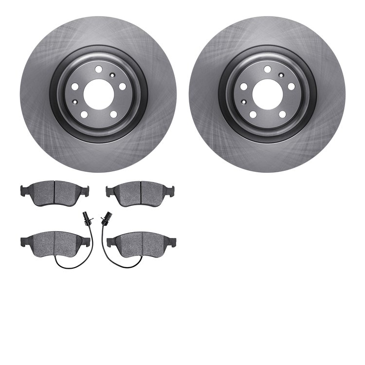 6602-73116 Brake Rotors w/5000 Euro Ceramic Brake Pads, 2004-2011 Audi/Volkswagen, Position: Front