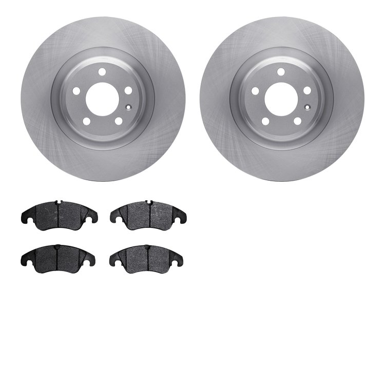 6602-73207 Brake Rotors w/5000 Euro Ceramic Brake Pads, 2008-2011 Audi/Volkswagen, Position: Front