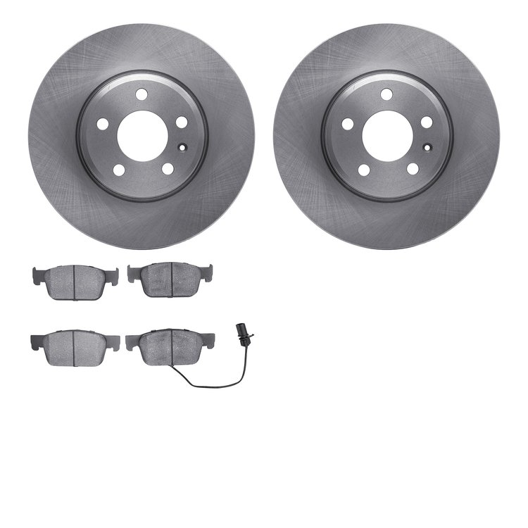 6602-73290 Brake Rotors w/5000 Euro Ceramic Brake Pads, Fits Select Audi/Volkswagen, Position: Front