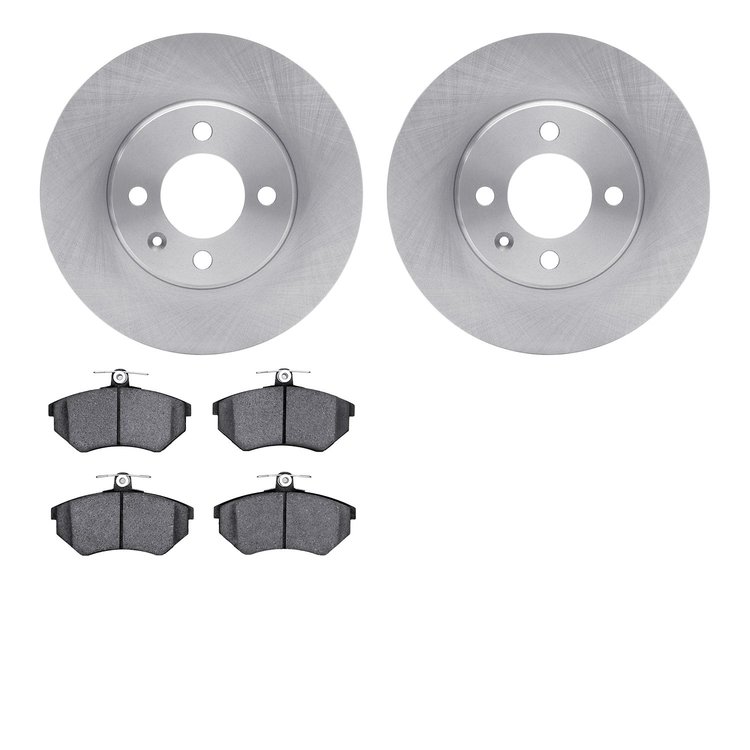 6602-74029 Brake Rotors w/5000 Euro Ceramic Brake Pads, 1986-2008 Audi/Volkswagen, Position: Front