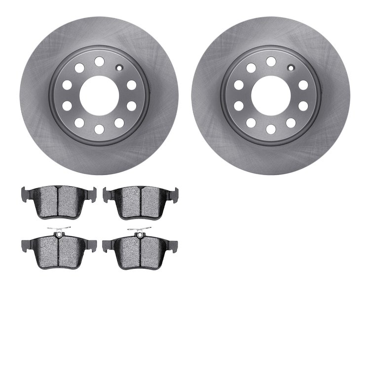 6602-74162 Brake Rotors w/5000 Euro Ceramic Brake Pads, 2013-2021 Multiple Makes/Models, Position: Rear