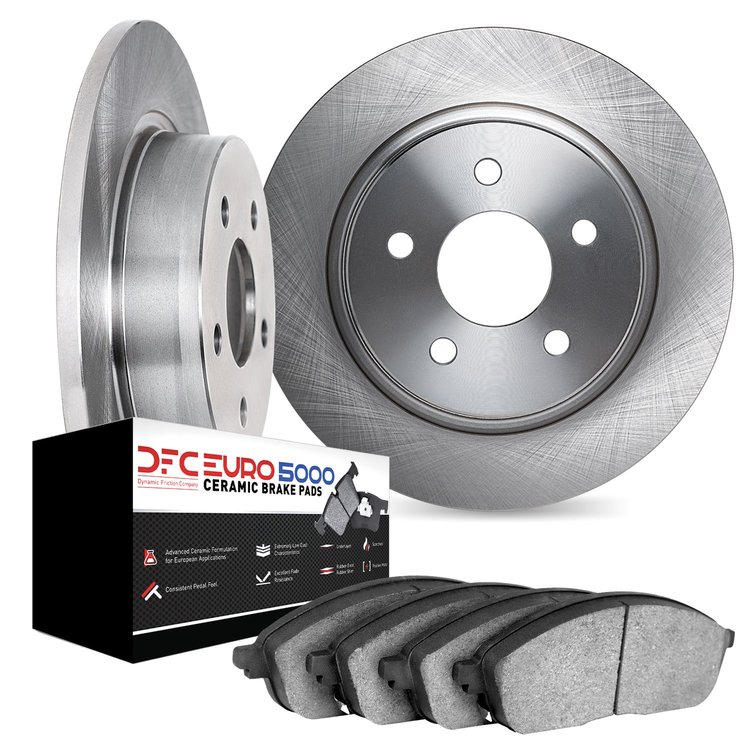 6602-92011 Brake Rotors w/5000 Euro Ceramic Brake Pads, 2005-2012 BMW, Position: Rear