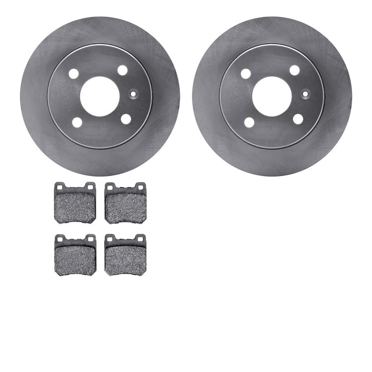 6602-92035 Brake Rotors w/5000 Euro Ceramic Brake Pads, 2000-2003 GM, Position: Rear