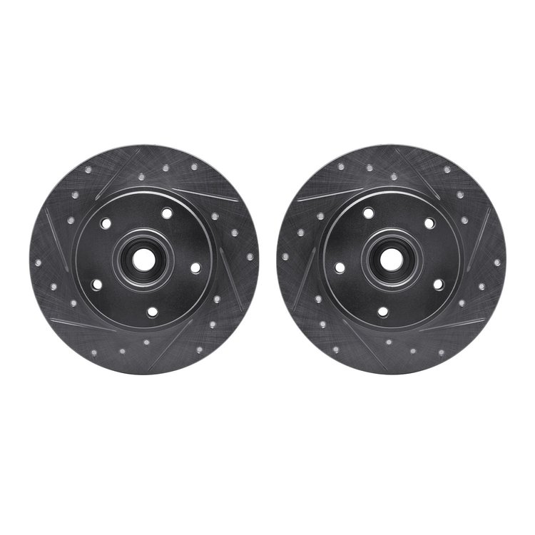 7002-92090 Drilled/Slotted Brake Rotors [Silver], 2011-2015 Renault, Position: Rear