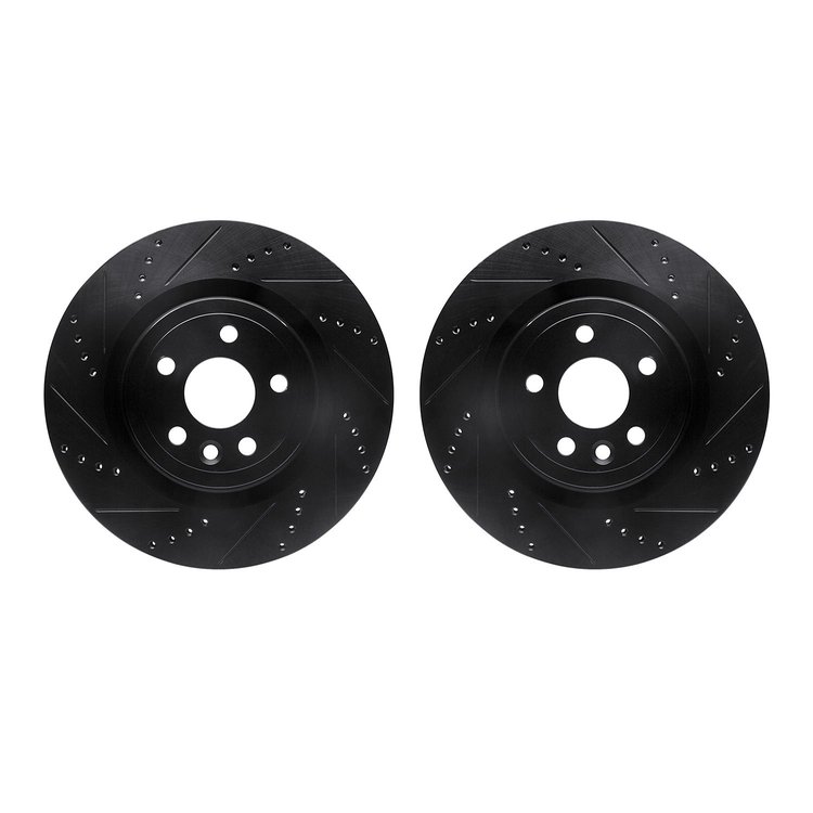8002-20025 Drilled/Slotted Brake Rotors [Black], 2017-2020 Multiple Makes/Models, Position: Rear