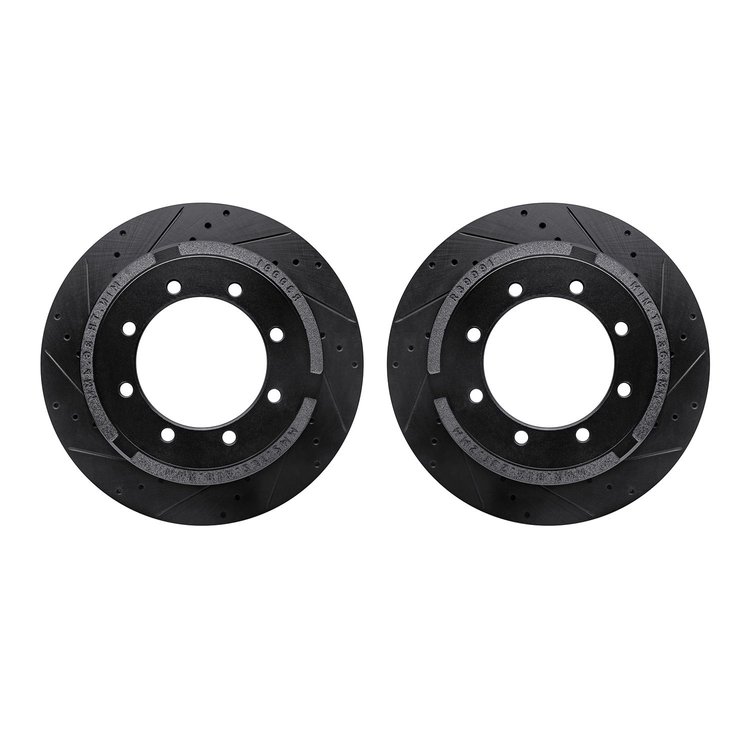 8002-54224 Drilled/Slotted Brake Rotors [Black], Fits Select Ford/Lincoln/Mercury/Mazda, Position: Rear