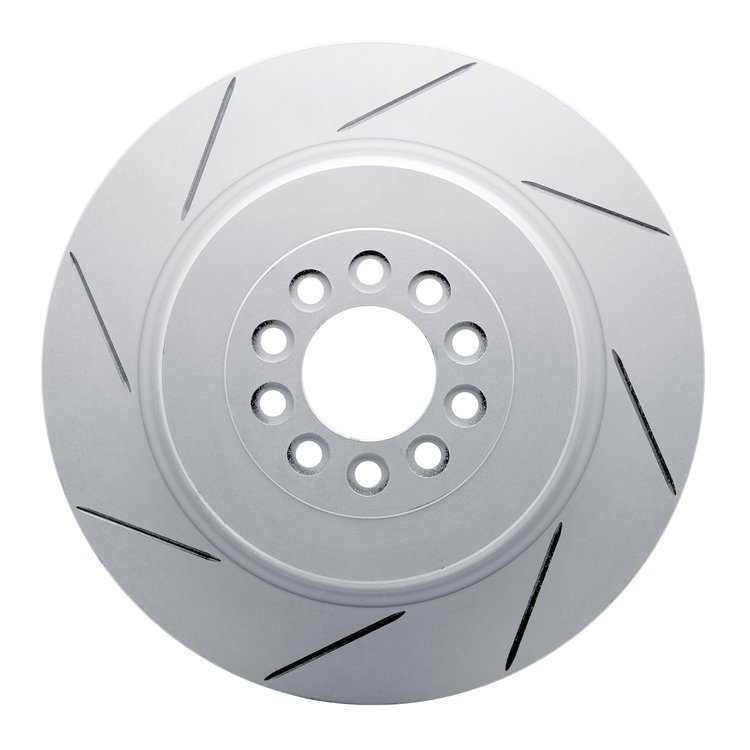 810-20014L Geoperformance Slotted Brake Rotor, 2003-2005 Jaguar, Position: Front Left