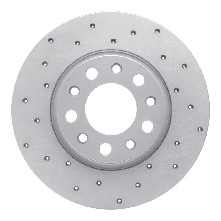 820-42012L Geoperformance Drilled Brake Rotor, Fits Select Mopar, Position: Rear Left