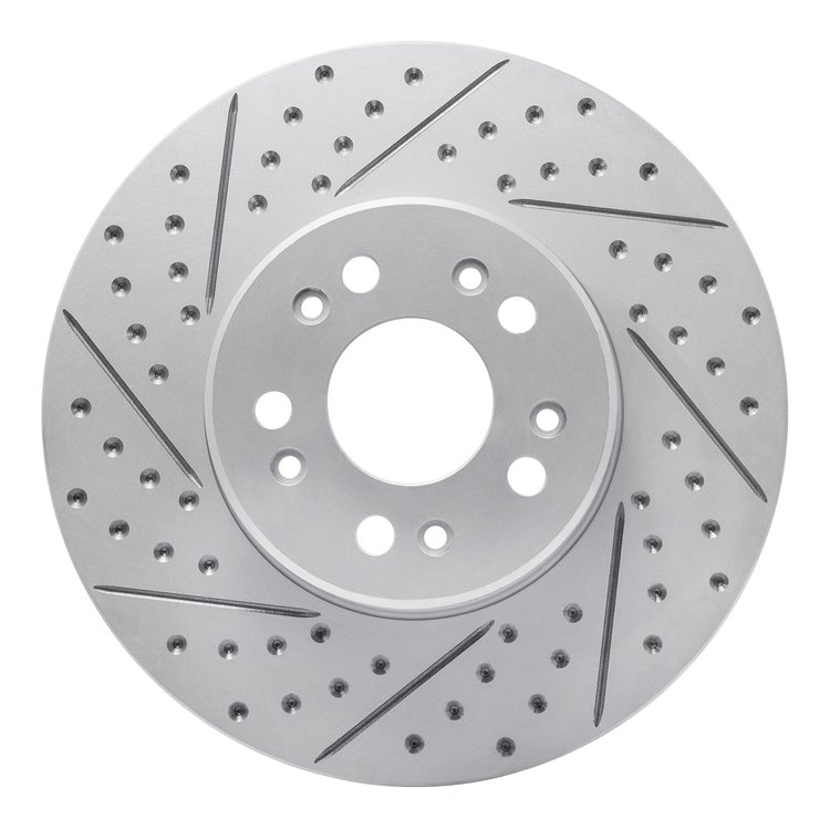 820-63023L Geoperformance Drilled Brake Rotor, 1991-1999 Mercedes-Benz, Position: Front Left