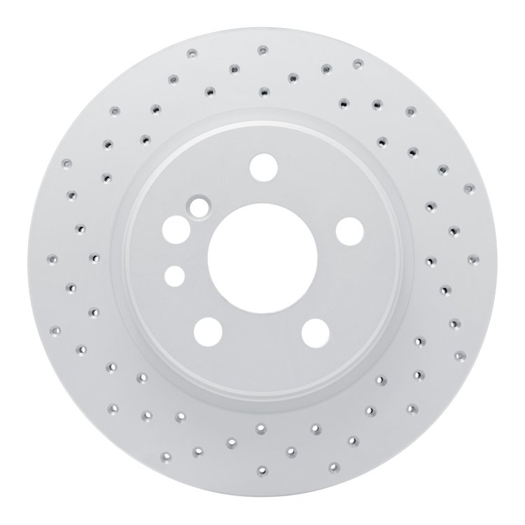 820-63024L Geoperformance Drilled Brake Rotor, 1992-1999 Mercedes-Benz, Position: Rear Left