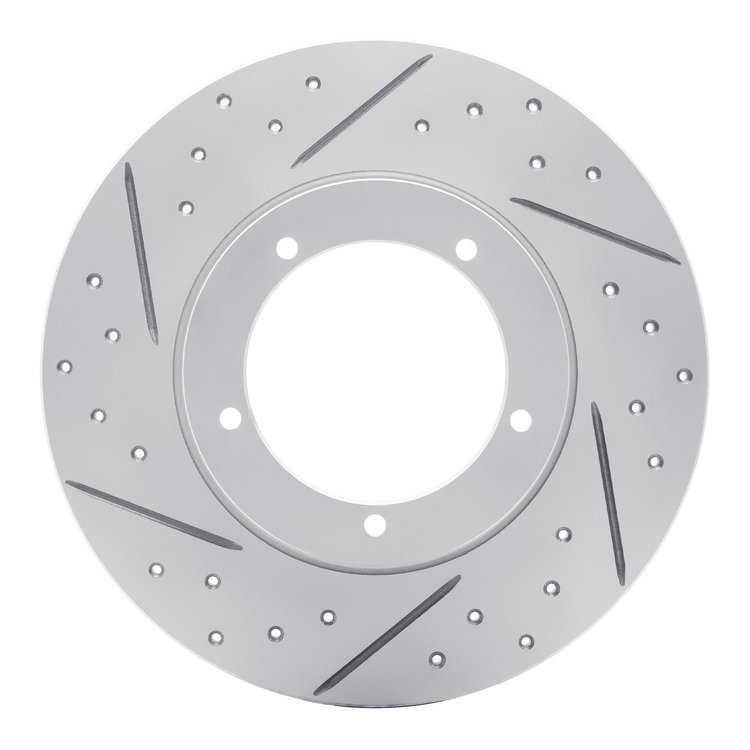830-02000L Geoperformance Drilled/Slotted Brake Rotor, 1965-1976 Porsche, Position: Front Left
