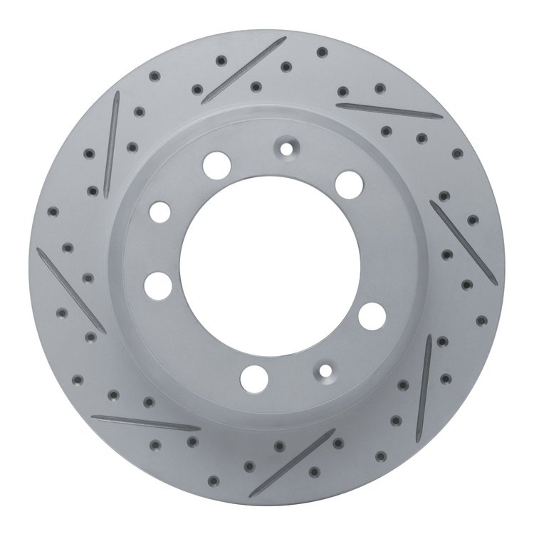 830-02006L Geoperformance Drilled/Slotted Brake Rotor, 1977-1988 Porsche, Position: Rear Left