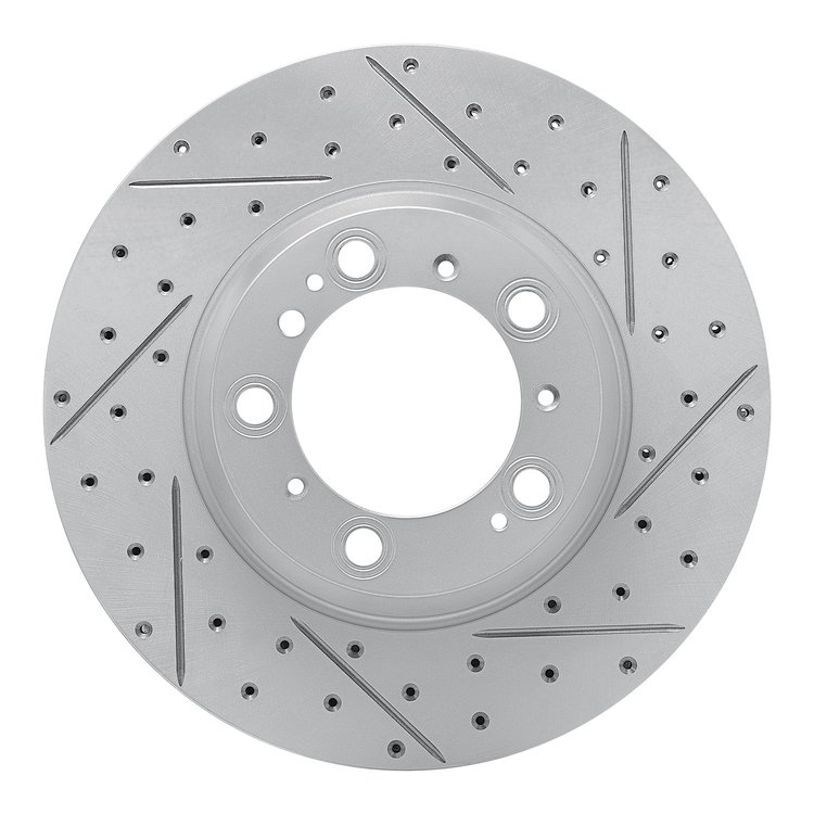 830-02066D Geoperformance Drilled/Slotted Brake Rotor, 1999-2021 Porsche, Position: Rear Right