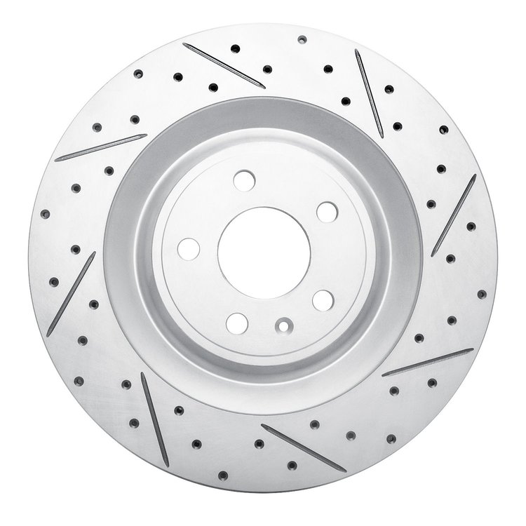 830-02102R Geoperformance Drilled/Slotted Brake Rotor, 2015-2018 Porsche, Position: Rear Right