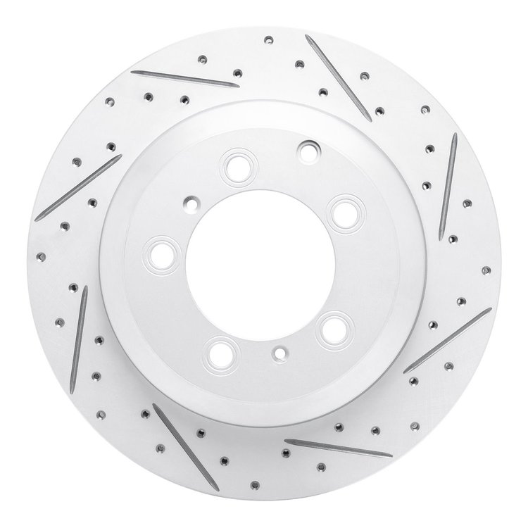 830-02130R Geoperformance Drilled/Slotted Brake Rotor, 2019-2021 Porsche, Position: Rear Right