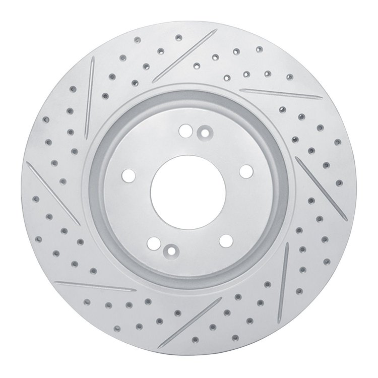 830-03003L Geoperformance Drilled/Slotted Brake Rotor, Fits Select Kia/Hyundai/Genesis, Position: Front Left