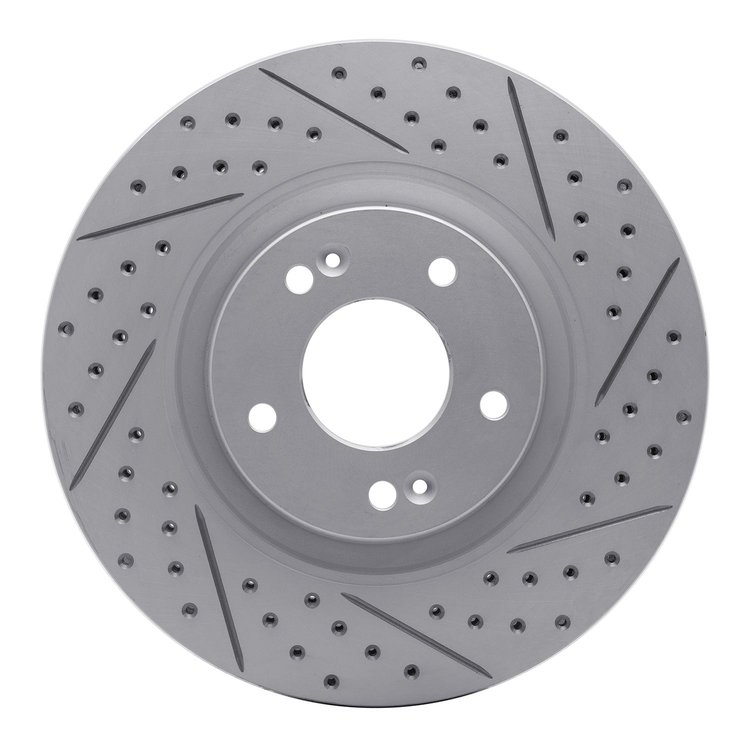 830-03003R Geoperformance Drilled/Slotted Brake Rotor, Fits Select Kia/Hyundai/Genesis, Position: Front Right
