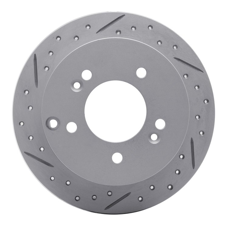 830-03014L Geoperformance Drilled/Slotted Brake Rotor, 2001-2010 Kia/Hyundai/Genesis, Position: Rear Left