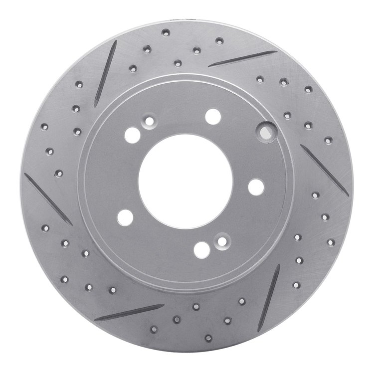 830-03021L Geoperformance Drilled/Slotted Brake Rotor, 2005-2020 Kia/Hyundai/Genesis, Position: Rear Left