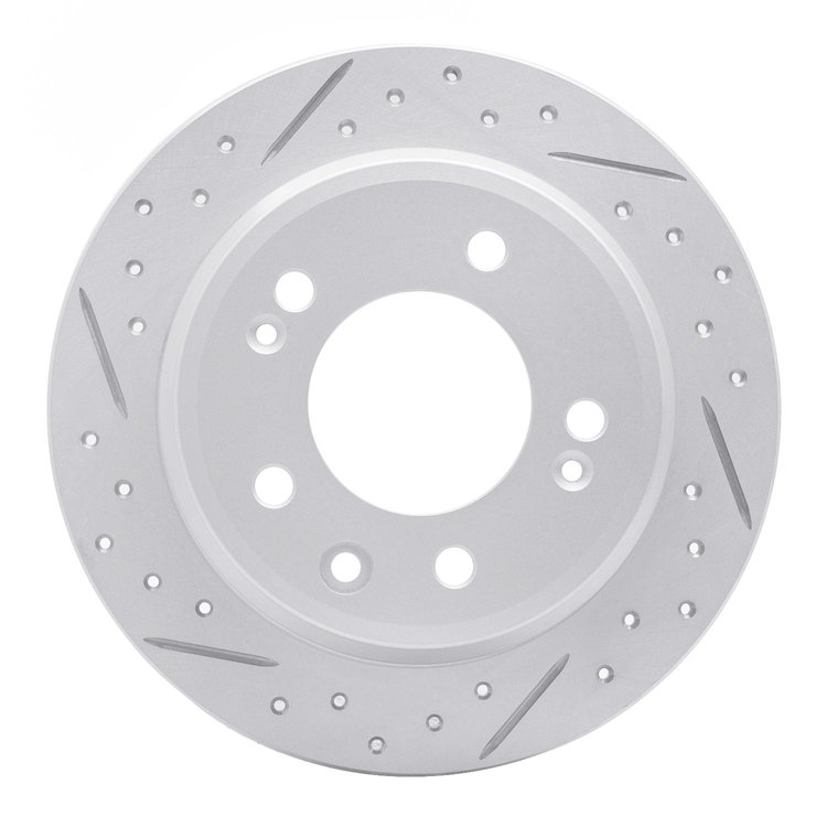 830-03029L Geoperformance Drilled/Slotted Brake Rotor, 2009-2016 Kia/Hyundai/Genesis, Position: Rear Left