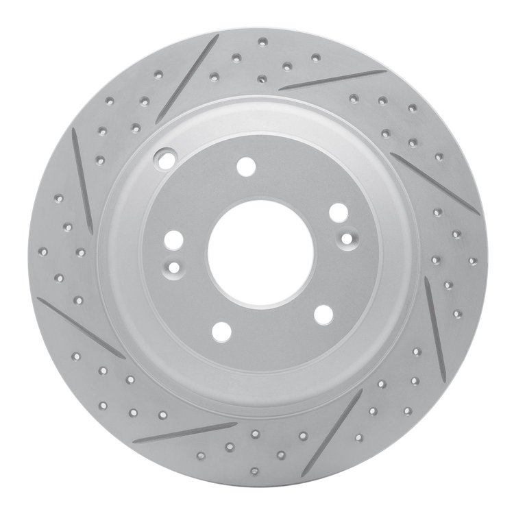 830-03033L Geoperformance Drilled/Slotted Brake Rotor, 2010-2016 Kia/Hyundai/Genesis, Position: Rear Left