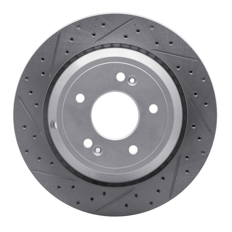 830-03035L Geoperformance Drilled/Slotted Brake Rotor, 2011-2017 Kia/Hyundai/Genesis, Position: Rear Left