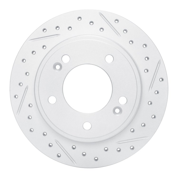 830-03037R Geoperformance Drilled/Slotted Brake Rotor, Fits Select Kia/Hyundai/Genesis, Position: Rear Right
