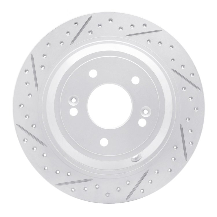 830-03039L Geoperformance Drilled/Slotted Brake Rotor, 2009-2020 Kia/Hyundai/Genesis, Position: Rear Left