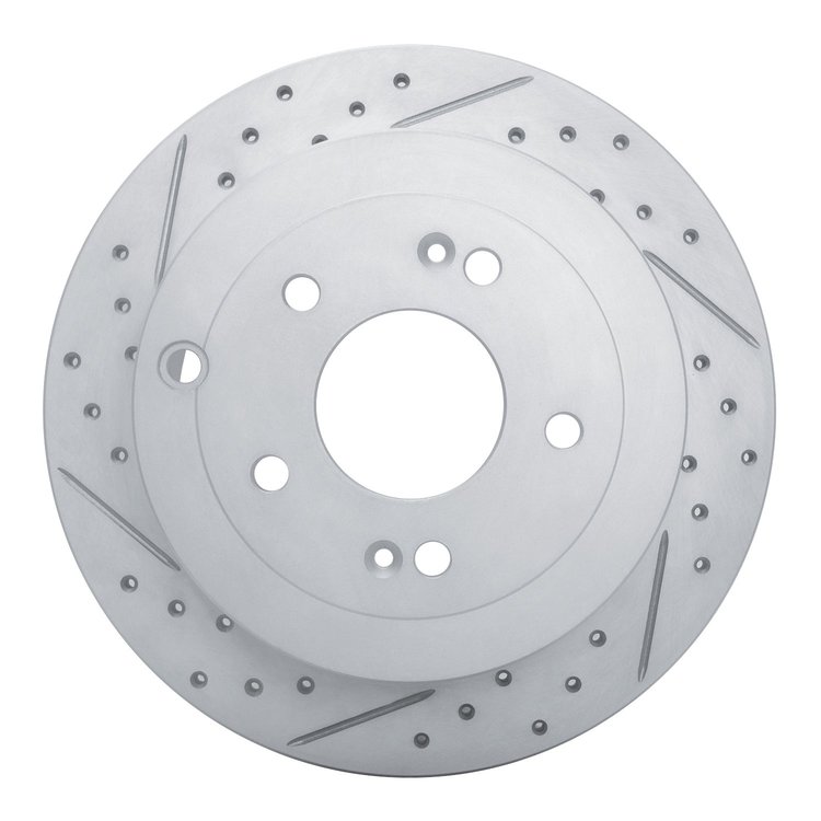 830-03046L Geoperformance Drilled/Slotted Brake Rotor, 2007-2009 Kia/Hyundai/Genesis, Position: Rear Left