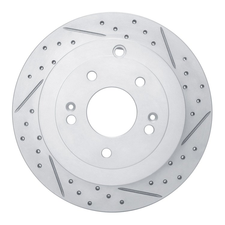 830-03046R Geoperformance Drilled/Slotted Brake Rotor, 2007-2009 Kia/Hyundai/Genesis, Position: Rear Right