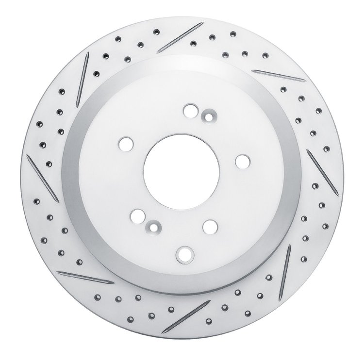 830-03048L Geoperformance Drilled/Slotted Brake Rotor, 2007-2012 Kia/Hyundai/Genesis, Position: Rear Left