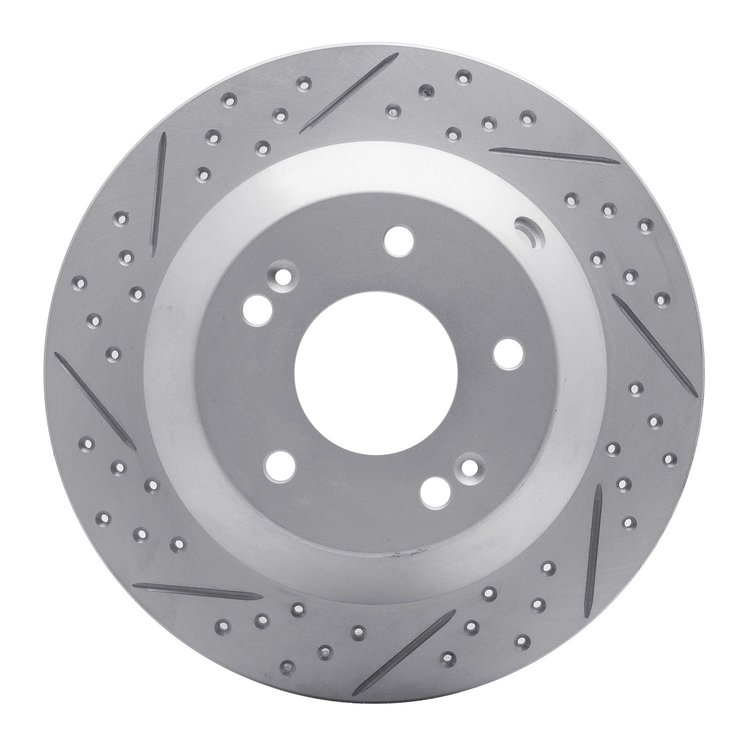 830-03050R Geoperformance Drilled/Slotted Brake Rotor, 2010-2021 Kia/Hyundai/Genesis, Position: Rear Right