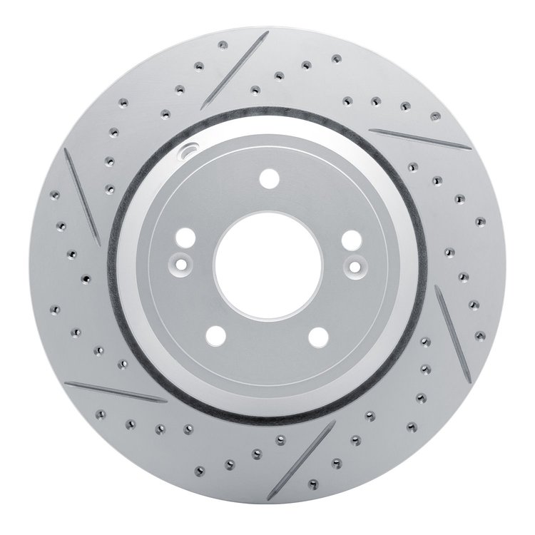 830-03056L Geoperformance Drilled/Slotted Brake Rotor, Fits Select Kia/Hyundai/Genesis, Position: Rear Left